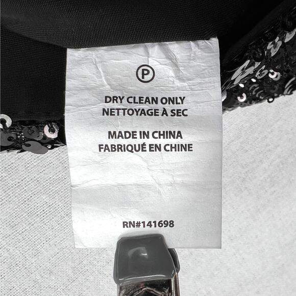 RAMY BROOKE Christine Sequin Pants Womens 4 Black Wide Leg High Rise Party NEW - Picture 12 of 16